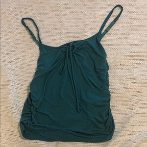 Old Navy Green Ruched Camisole Top
